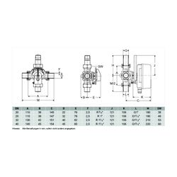 Resideo Vierwege-Kompakt-Mischer ZRK GG 20, grau, PN 6 DN 25... RESIDEO-ZRK25 4024627130205 (Abb. 1)