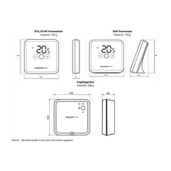 Resideo Temperaturwähler mit Fühler DT4M verdrahtet, OpenTherm Smart Power, Weiß... RESIDEO-DT41SPMWT30 5059085002763 (Abb. 1)