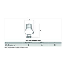 Resideo Thermostatregler Thera-30, 1-28 Grad C, M30x1,5mm, Weiß... RESIDEO-T6000W0 5059087019165 (Abb. 1)