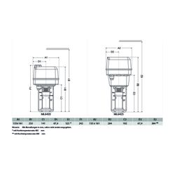 Resideo Stellantrieb ML6420, 20mm Hub 600N, 230VAC, 3-Pkt, 60s, mit Handv.... RESIDEO-ML6420A3015 4024627040764 (Abb. 1)