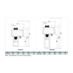 Resideo Stellantrieb ML6421A, 20mm Hub 1800N, 24VAC, 3-Pkt, 114s, mit Handv.... RESIDEO-ML6421A3005 4024627041075 (Abb. 1)