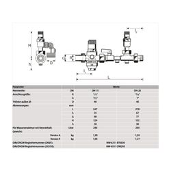 Resideo Sicherheitsgruppe SG150D mit Druckminderer, Messing, AA, 3/4"... RESIDEO-SG150D-3/4AA 4019837113636 (Abb. 1)