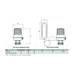 Resideo Thermostatregler Thera-30, 1-28 Grad C, M30x1,5mm, Weiß... RESIDEO-T6000W0 5059087019165 (Abb. 1)