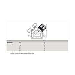 Resideo Strang- und Absperrventil Kombi-2-Pl BLF, R 1/2" LF, Kvs 0.43... RESIDEO-V5032Y0015BLF 4029289081100 (Abb. 1)