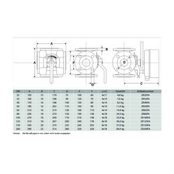 Resideo 4-Wege-Flanschmischer ZR, GG 20, PN 6, DN 40, Grau... RESIDEO-ZR40FA 4024627110559 (Abb. 1)