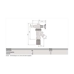 Resideo Systemtrenner BA295D, absperrbar, bleifrei, verchromt, R 1/2"... RESIDEO-BA295D-1/2LFASC 5059087023957 (Abb. 1)