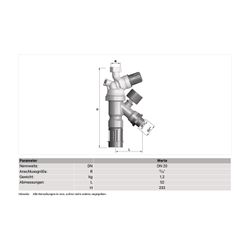 Resideo Systemtrenner BA295D, mit Druckminderer, bleifrei, verchromt, G 3/4"... RESIDEO-BA295D-3/4LFWDC 5059087024770 (Abb. 1)