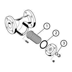 Resideo Schmutzfänger FY69P m. Flanschen GG blau Ausf. ZA DN 50... RESIDEO-FY69P-50ZA 4019837141479 (Abb. 1)