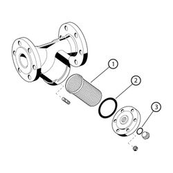 Resideo Schmutzfänger FY71P mit Flansch, Stahlguss, blau, B, DN 150... RESIDEO-FY71P-150B 4019837061258 (Abb. 1)