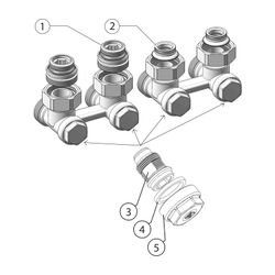 Resideo H-Verschraubung Verafix-VK 2-Rohr-Inst ms vern. Durchg. DN20 G3/4... RESIDEO-V2471DX20A 5059087010773 (Abb. 1)