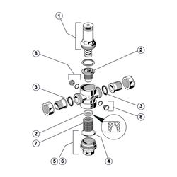 Resideo Druckminderer D06F mit Einstellanzeige, Messing A, R1... RESIDEO-D06F-1A 4019837000462 (Abb. 1)