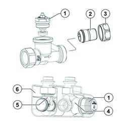 Resideo Thermostatventil Kombi-TRV Messing vernickelt, Eck, DN20... RESIDEO-V2100EPI20 4029289083272 (Abb. 1)