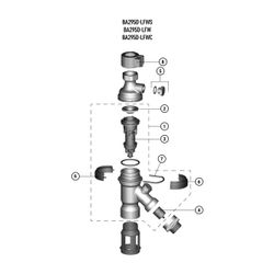 Resideo Systemtrenner BA295D, bleifrei, verchromt, G 3/4"... RESIDEO-BA295D-3/4LFWC 5059087024756 (Abb. 1)