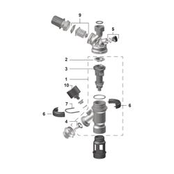 Resideo Systemtrenner BA295D, mit Druckminderer, bleifrei, verchromt, G 3/4"... RESIDEO-BA295D-3/4LFWDC 5059087024770 (Abb. 1)
