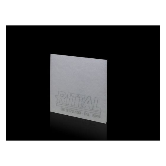 Rittal Filtermatte SK 3172100, 221x221x17mm, Chemiefaser, Weiß, 5St.