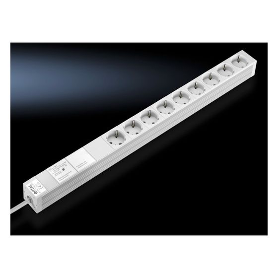 Rittal Steckdosenleiste DK 7240330, 9-fach, 250V, 16A, Aluminium, Grau