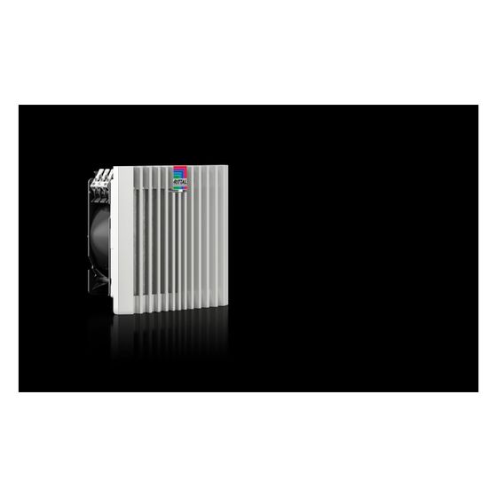 Rittal Filterlüfter Blue e+ 3238.724, 63m3/h 24V DC, 148,5x148,5x82,5mm, Kunststoff, RAL 7035