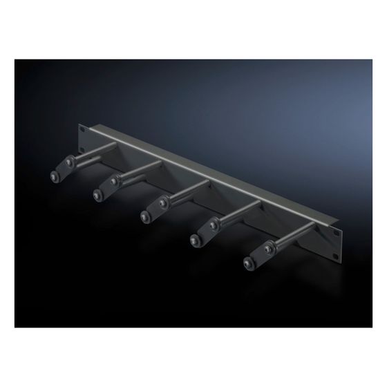 Rittal Rangierpanel DK 5502.225, 1 HE, 482,6mm, Stahlblech/Kunststoff, Schwarz