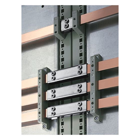 Rittal Schienenverbinder RiLine SV 9320020 Einfachverbindung, 20x5-30x10mm, 573A, Stahlblech/E-Cu, 3 Stück