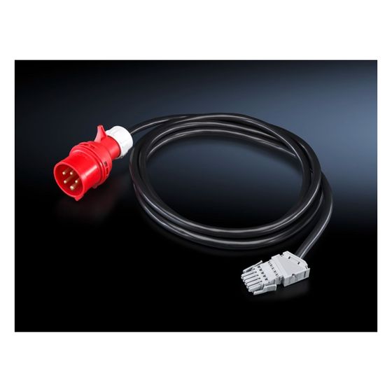 Rittal Anschlusskabel PSM 7856.025, 3m, 16A, 3-phasig, PVC, Schwarz