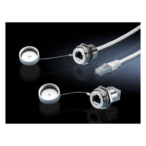 Rittal RJ45-Einbaumodul SZ 2482.730, 1-6mm Wandstärke, Messing/Aluminium/Polyamid, sonstige