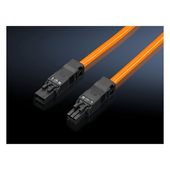 Rittal Durchgangsverdrahtung SZ 2500530, 3-polig 1.000mm, PVC, Orange