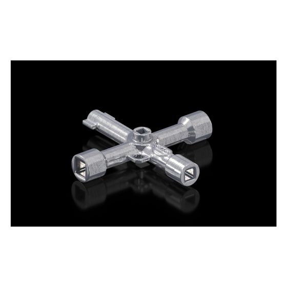 Rittal Universalschlüssel SZ 2549500, 5mm Doppelbart 7mm 8mm Dreikant Vierkant, 1 Stück