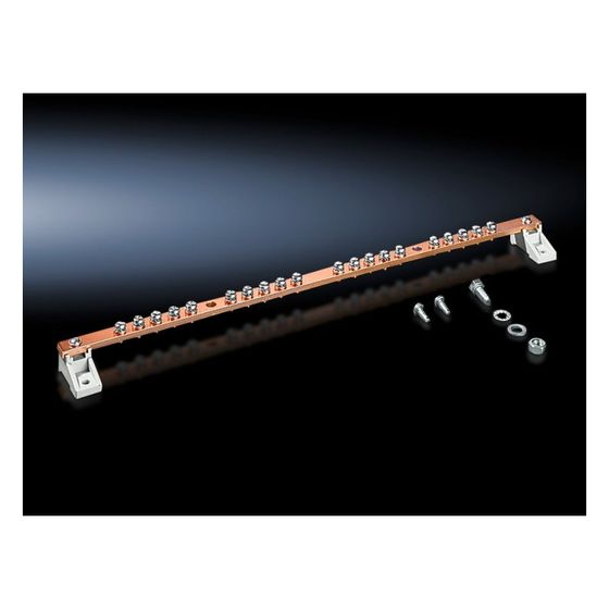 Rittal Erdungsschiene DK 7113000, 450mm, 200A, 20 Anschlüsse, Kupfer