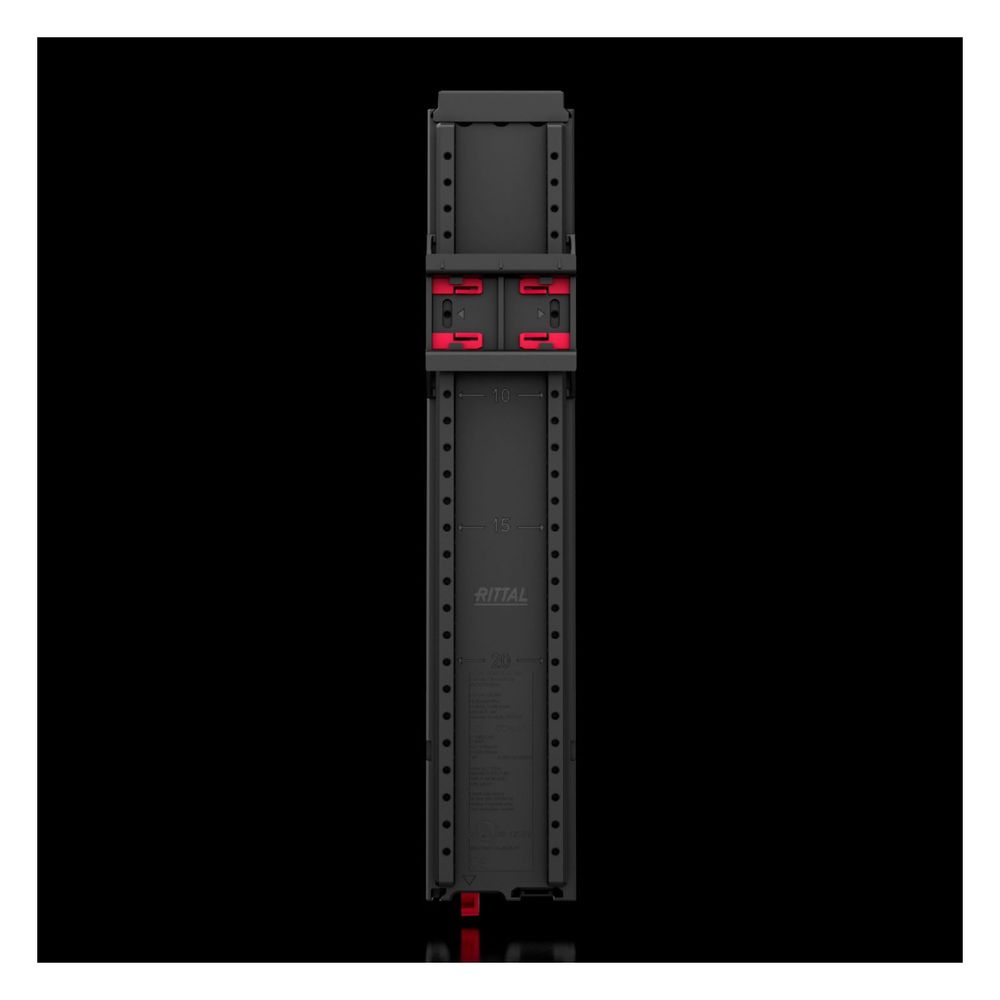 Rittal Geräteträger RiLineX 9360705, 45x239,4x36,2mm, Polyamid, RAL 9005, 4 Stück... RITTAL-9360705 4028177997059 (Abb. 2)