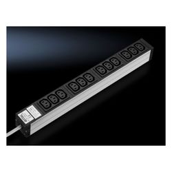 Rittal Steckdosenleiste DK 7240.200, 12x C13, 482,6x44x44mm, Aluminium, Grau... RITTAL-7240200 4028177237537 (Abb. 1)