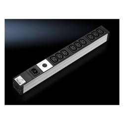 Rittal Steckdosenleiste DK 7240201, 9x C13, 482,6x44x44mm, Aluminium/Polycarbonat, Grau... RITTAL-7240201 4028177237544 (Abb. 1)