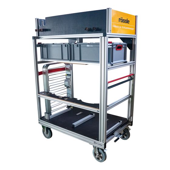 Rössle Rollcontainer aus Aluminium und Holz-Siebdruckplatten, 80x120x180cm, ohne Inhalt