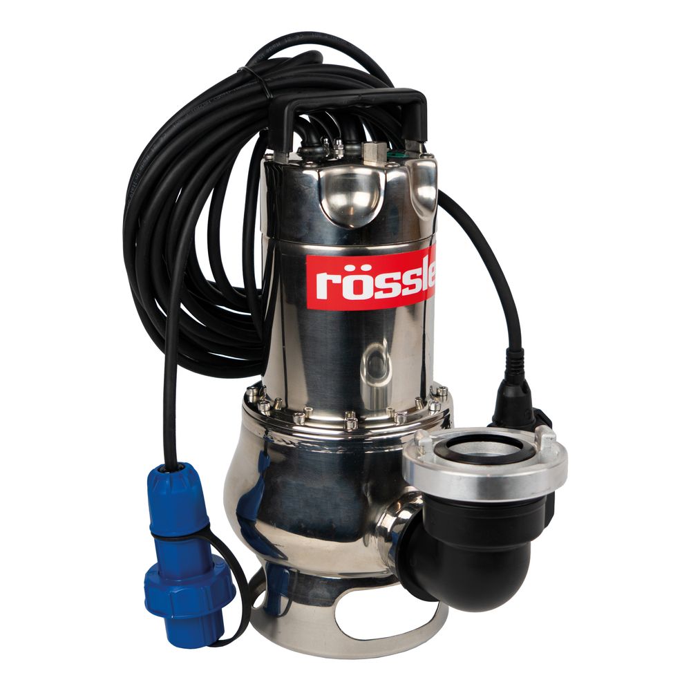 Rössle MEGA Tauchpumpe, 1400W, 400l/min, 230V, Schwimmerschalter, 10m Kabel, C-Storz, für stationär... ROESSLE-HYDZ002  (Abb. 1)