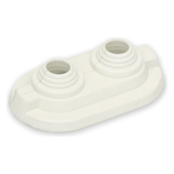 Roth Doppelrosette, Achsabstand 50mm, Kunststoff, Weiß, 1135000369