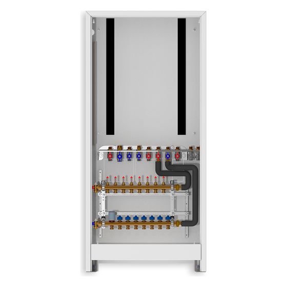 Roth Aufputz-Station FlatConnect HK 6, 1640-1790x750x150mm, Stahl, Weiß