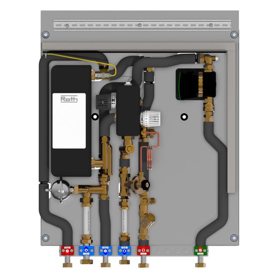 Roth Wohnungsstation FlatConnect BM 20 F C, 20L/min, 625x825x125mm, mit Edelstahl-Wärmetauscher