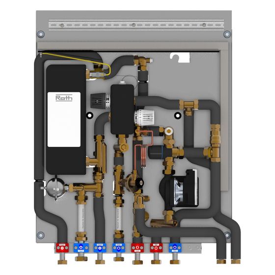 Roth Wohnungsstation FlatConnect BM 20 F FH HT, 12kW, 20L/min, 625x825x125mm, mit Hocheffizienzpumpe