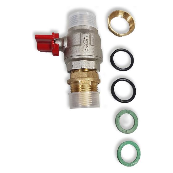 Roth Absperrkugelhahn für FlatConnect, DN 20 Griff Rot, 1110001209