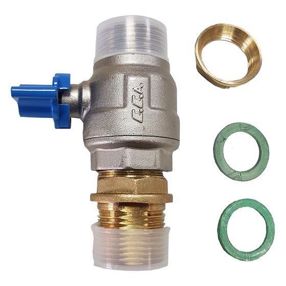 Roth Absperrkugelhahn für FlatConnect, DN 20 Griff Blau, 1110001493