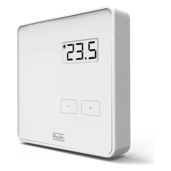 Roth Funk-Raumbediengerät Touchline PL, 80x80x17,4mm, IP20, Weiß, 1135010031