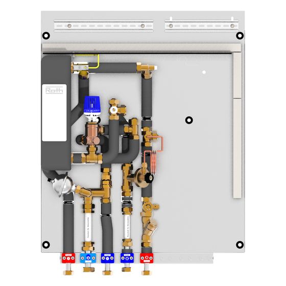 Roth Wohnungsstation FlatConnect BM LT F, 14L/min, 625x825x144mm, mit Differenzdruckregler
