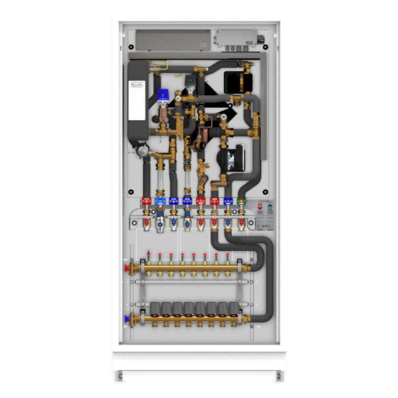 Roth Wohnungsstation FlatConnect BM LT F FH C, 12kW, 14L/min, 625x825x144mm, mit Edelstahl-Wärmetauscher