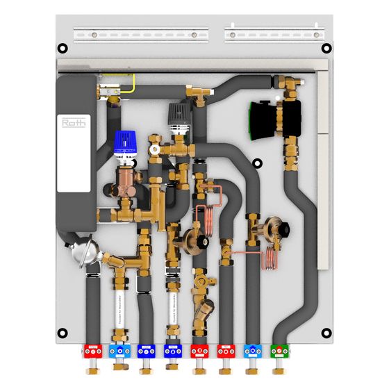 Roth Wohnungsstation FlatConnect BM LT F R C, 14L/min, 625x825x144mm, mit Differenzdruckregler