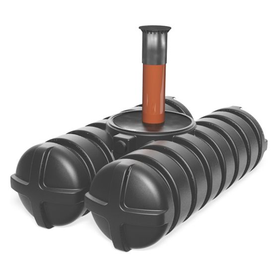 Roth Abwasser Sammelgrube Twinbloc 1500L, 1395x1395x2350mm, DN 100, HDPE, Kunststoff