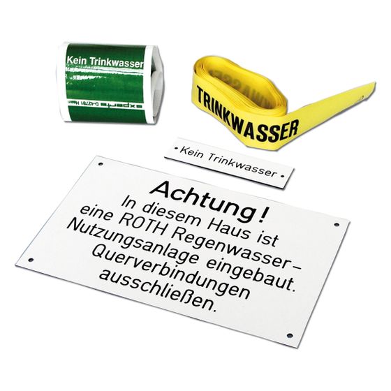 Roth Beschilderungspaket Regenwasseranlage, 1115001286