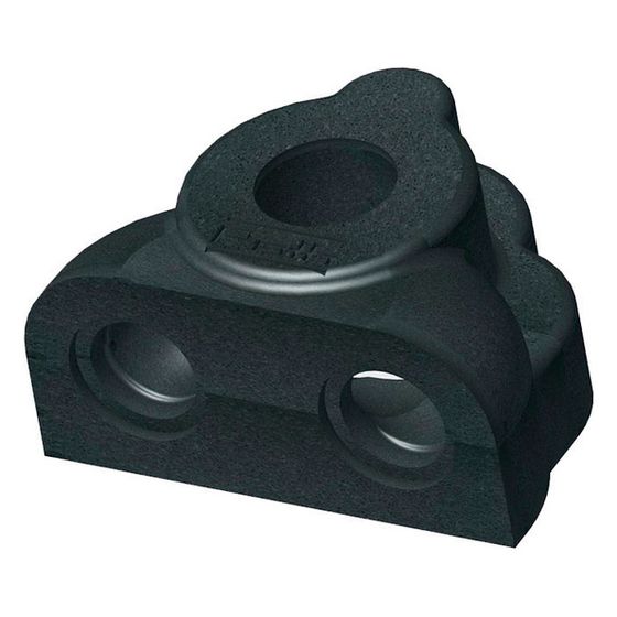 Roth Wärme- und Schalldämmbox U-Wandscheibe Doppel, Schwarz, 95x76x47mm