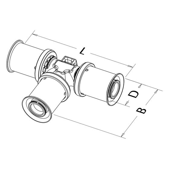 Roth T-Stück, 17x20x17mm, PPSU, Grau, 1115005543