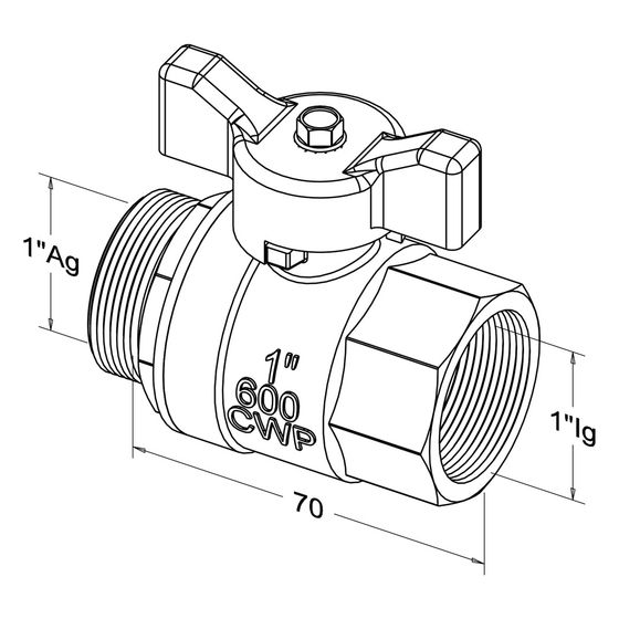 Roth Kugelhahn-Set für Heizkreisverteiler, G 1