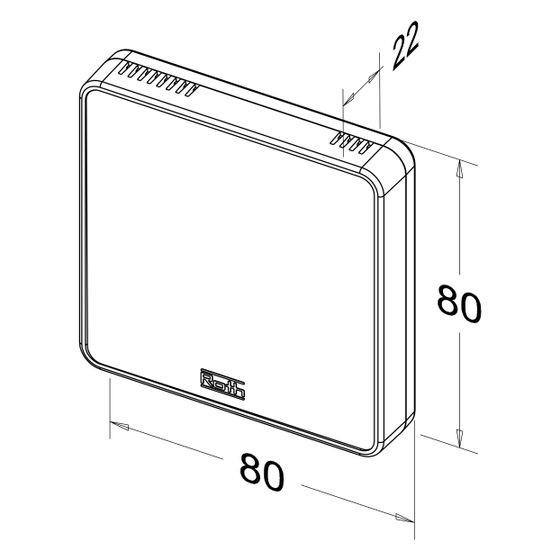 Roth Funk-Bodentemperaturfühler Touchline PL, Temperatursensor, Weiß, 1135010032