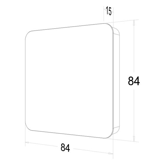 Roth Funk-Raumbediengerät Touchline SL Standard, 84x84x16mm, IP20, Weiß